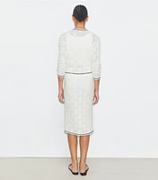 Cotton Logo Lace Cardigan