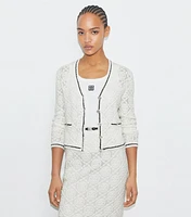Cotton Logo Lace Cardigan