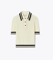 Cotton Pointelle Polo