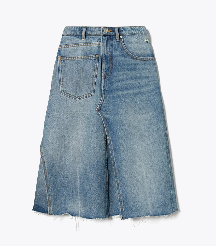 Deconstructed Denim Skirt