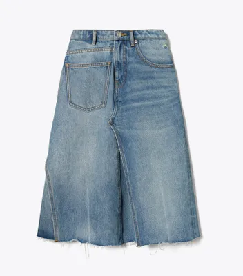 Deconstructed Denim Skirt