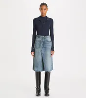 Deconstructed Denim Skirt