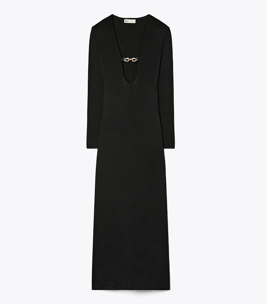 Deep U-Neck Jessa Viscose Dress