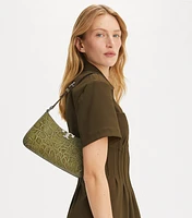 Eleanor Croc-Embossed Slim Shoulder Bag
