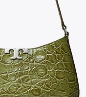 Eleanor Croc-Embossed Slim Shoulder Bag