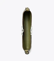Eleanor Croc-Embossed Slim Shoulder Bag