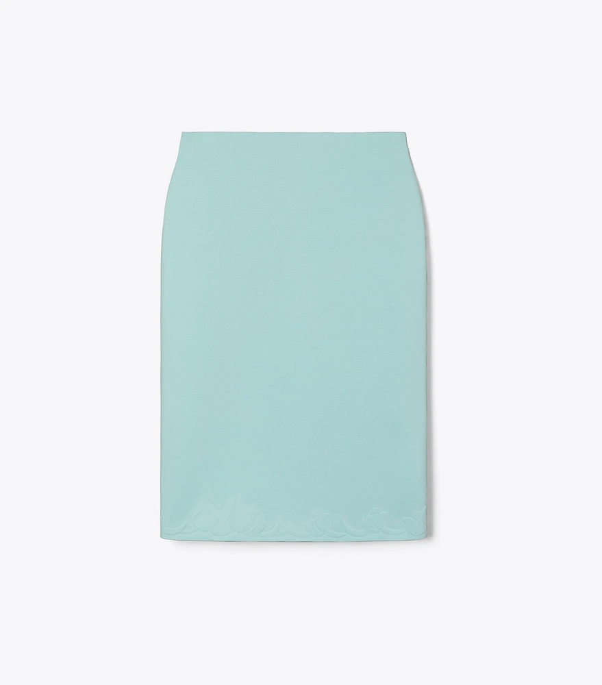 Embossed Sweater Skirt
