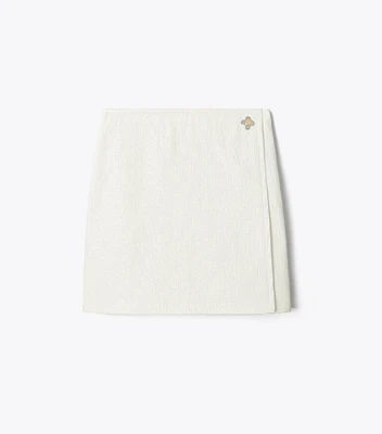 Faux Crinkle Leather Skirt