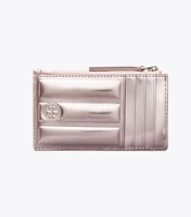 Fleming Metallic Square Quilt Zip Card Case