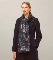 Floral Embellished Oblong Blanket Scarf