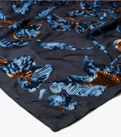 Floral Embellished Oblong Blanket Scarf