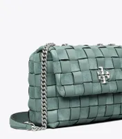 Kira Chevron Woven Small Convertible Shoulder Bag