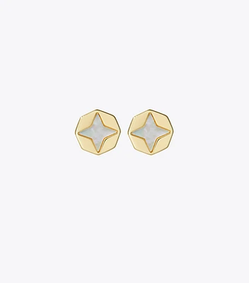 Kira Clover Mother-Of-Pearl Stud Earrings