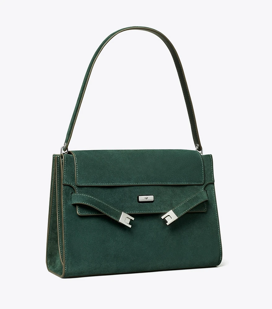 Large Lee Radziwill Suede Shoulder Bag