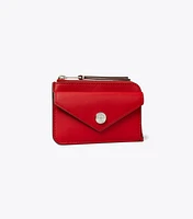 Leather Envelope Zip Card Case