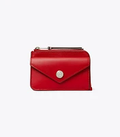 Leather Envelope Zip Card Case