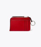 Leather Envelope Zip Card Case