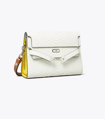 Lee Radziwill Snake-Embossed Shoulder Bag