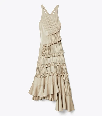 Liquid Jersey Ruffle Dress
