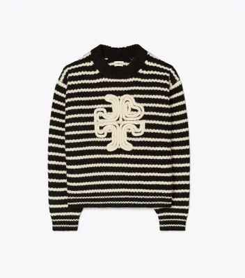 Merino Striped Logo Sweater
