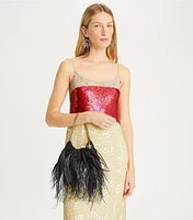 Mini Fleming Feather Hobo Bag
