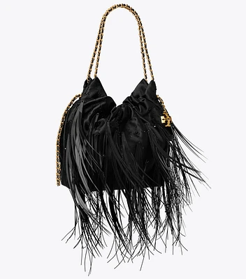 Mini Fleming Feather Hobo Bag