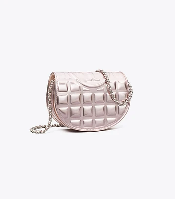 Mini Fleming Metallic Square Quilt Crossbody