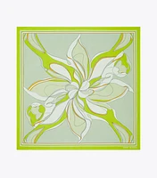 Oversized Twisty Floral Silk Square Scarf