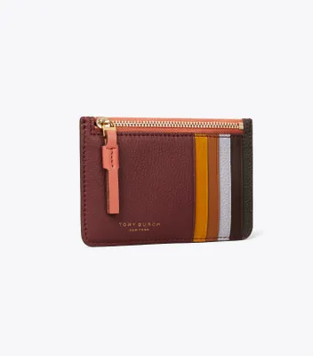Perry Color-Block Top-Zip Card Case