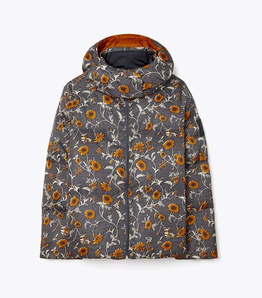 Printed Hooded Down Jacket