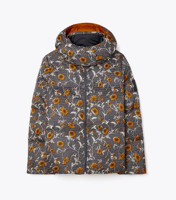 Printed Hooded Down Jacket