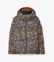 Printed Hooded Down Jacket