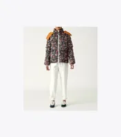 Printed Hooded Down Jacket
