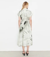 Printed Silk Twill Shirtdress