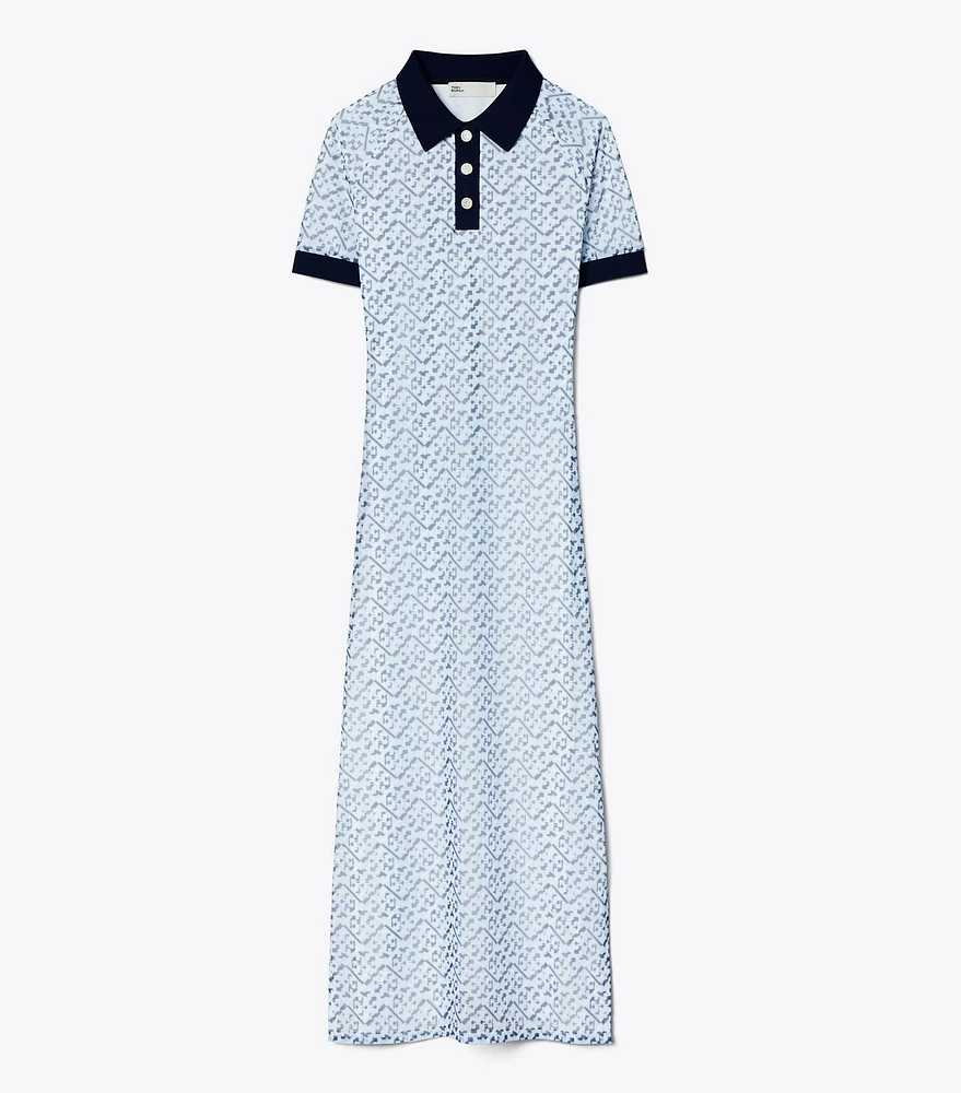 Prismatic T Monogram Mesh Polo Dress