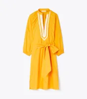 Puffed-Sleeve Tunic Dress