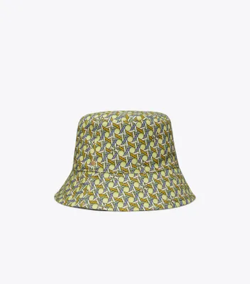 Reversible Short-Brim Basket-Weave Bucket Hat 