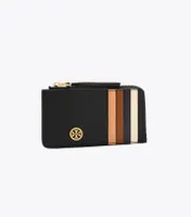 Robinson Pebbled Top-Zip Card Case