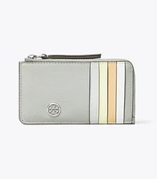 Robinson Pebbled Top-Zip Card Case