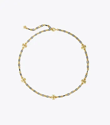 Roxanne Chain Striped Delicate Necklace 