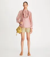 Ruffle-Front Blouse
