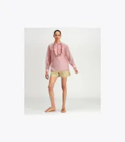Ruffle-Front Blouse