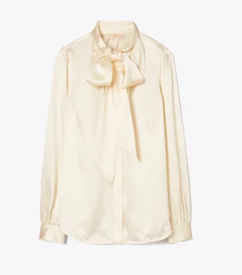 Satin Bow Blouse