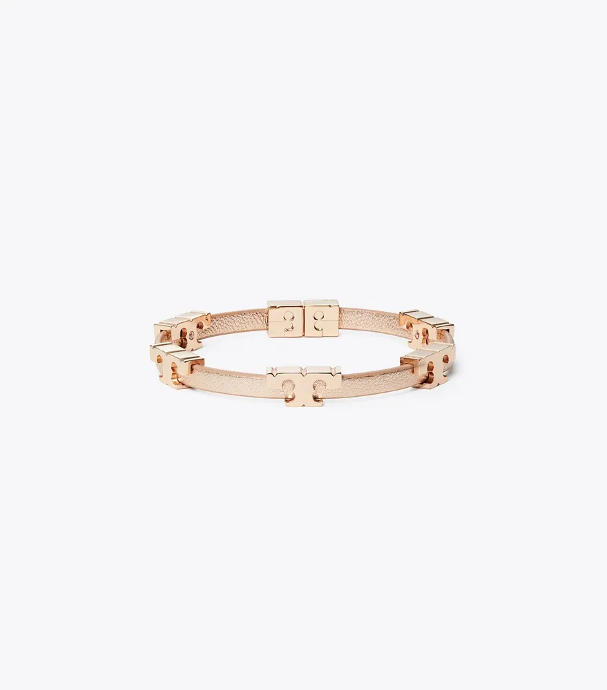 Serif-T Metallic Single-Wrap Bracelet
