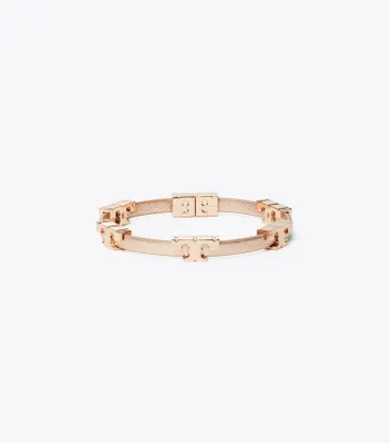 Serif-T Metallic Single-Wrap Bracelet