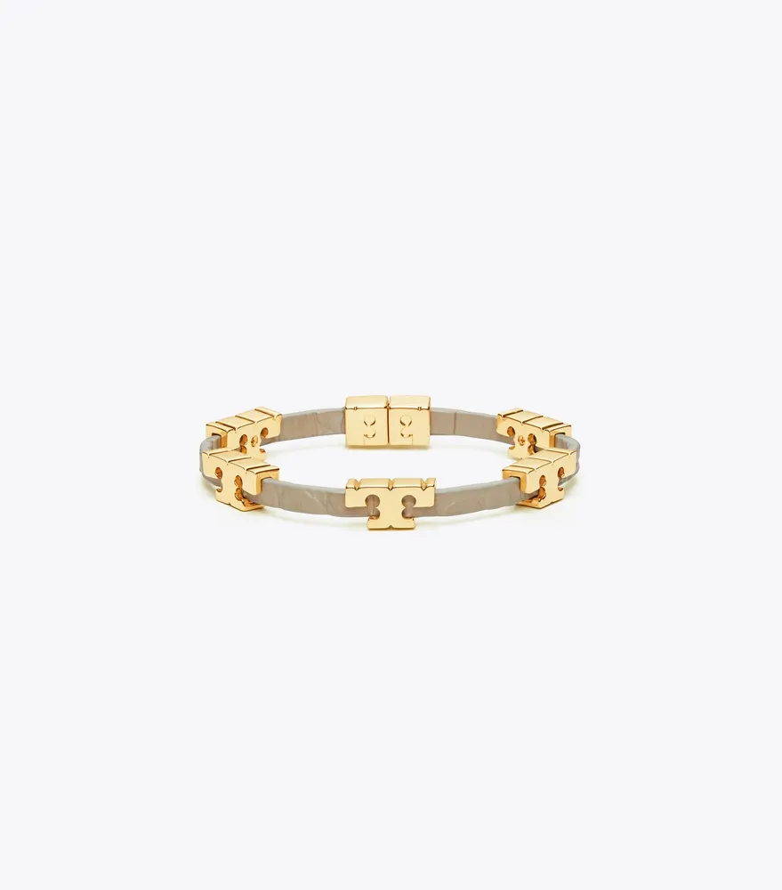 Serif-T Stackable Croc Embossed Bracelet