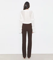 Sheer Jersey Ruffle Top