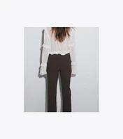 Sheer Jersey Ruffle Top