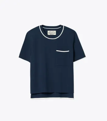Short-Sleeve Tech Knit Sweater