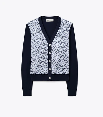 Silk-Front Cardigan
